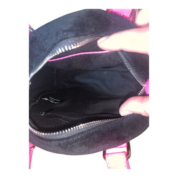 Dolls Kill x Bratz Mini Pink and Black Velour Bag - Picture 6 of 7
